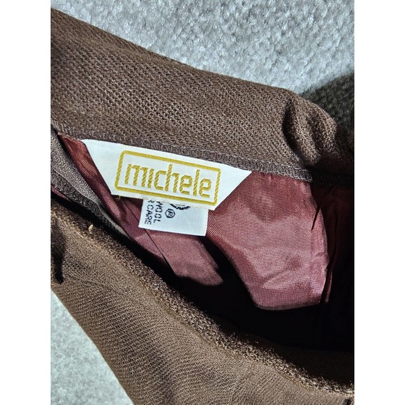 Vintage Michele Wool‎ Long Maxi Skirt Womens Juniors Size 13/14 Brown Lined - Picture 3 of 9